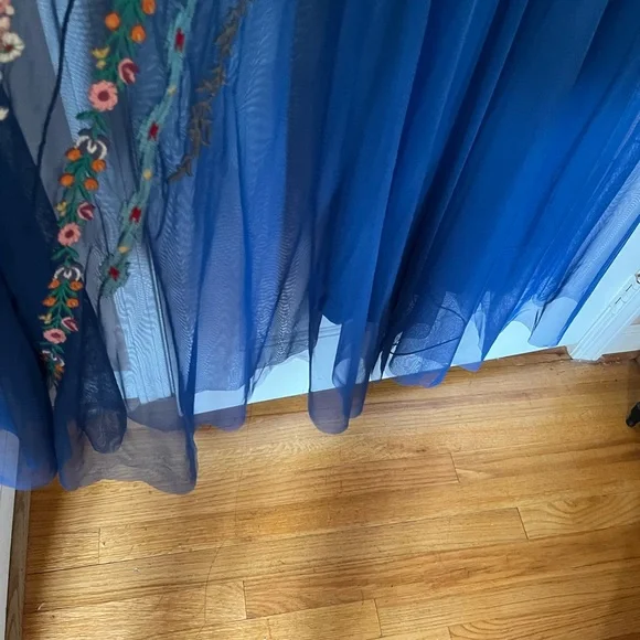 Johnny Was Mazzy embroidered V neck mesh Aline dress. NWT - Picture 8 of 8